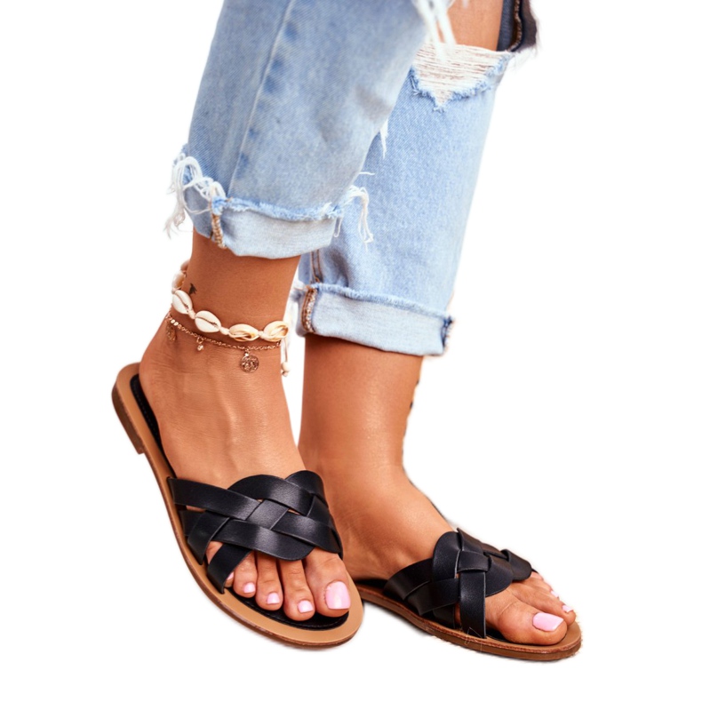 FRJ Tyylikkäät naisten tossut Musta Mariah