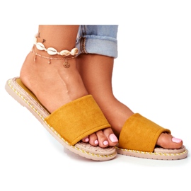 FRJ Naisten klassiset mokkanahkatossut keltaiset katsovat minua keltainen