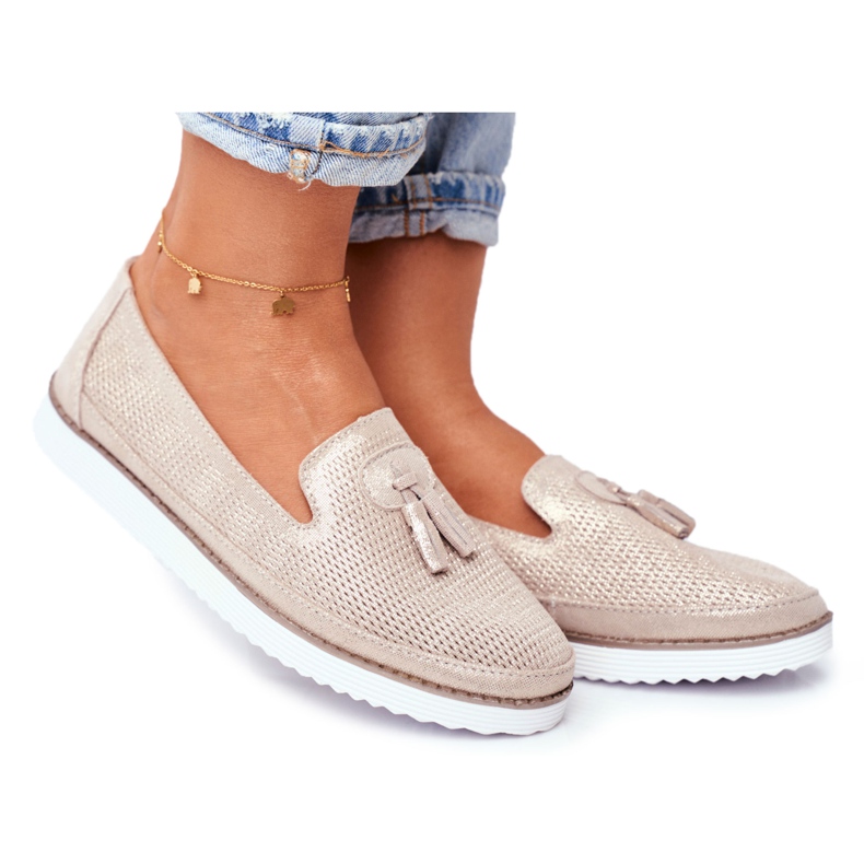 EVE Naisten Loaferit Nahka Kulta Amore Mio kultainen