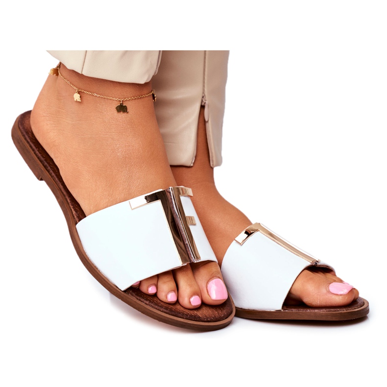 Tyylikkäät naisten tossut Valkoinen Nicole Dilmah