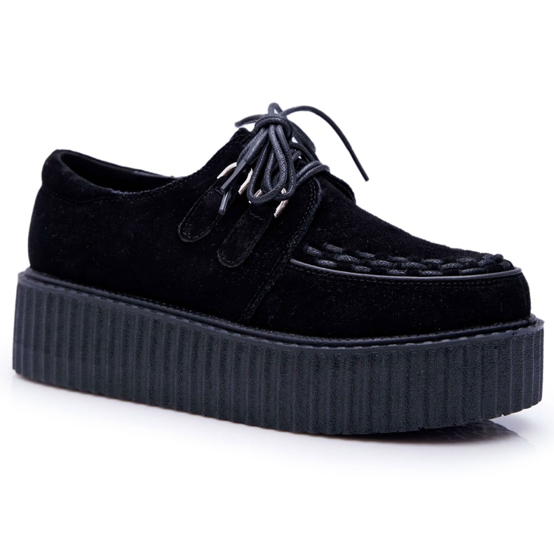 Smith's Musta Suede Creepers Gocain -alustalla