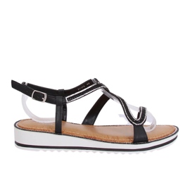 Musta ZY178 Mustat epäsymmetriset sandaalit