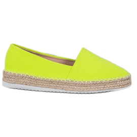 Small Swan Tekstiiliset espadrillit vihreä keltainen