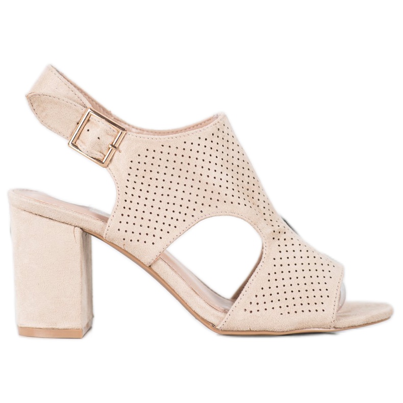 Small Swan Rakennetut avoimet sandaalit ruskea