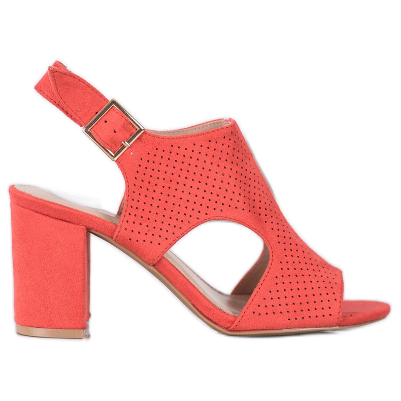 Small Swan Rakennetut avoimet sandaalit oranssi