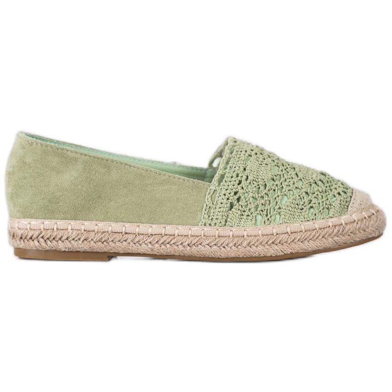 Small Swan Suede Espadrilles pitsiä vihreä