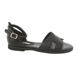 M.Daszyński Mustat sandaalit kantapäällä Daszyński MR1848-17 M.Daszyński Mustat sandaalit kantapäällä Daszyński MR1848-17