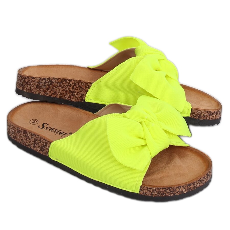 Neon CK108 tohvelit korkkipohjassa keltainen