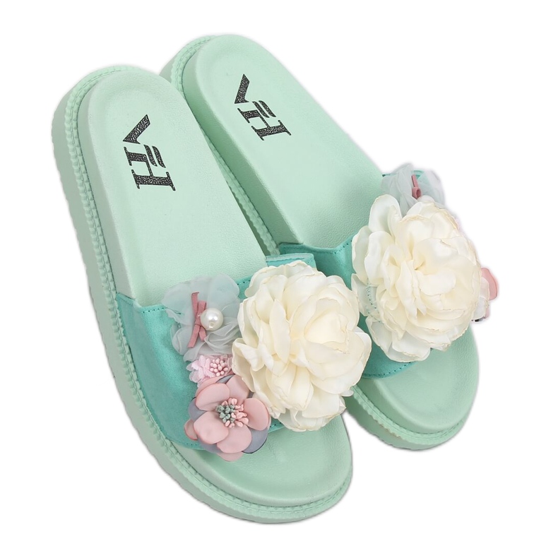 Minttu tossut korkealla pohjalla PT-109 Mint vihreä