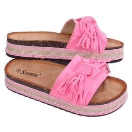 Naisten boho -vaaleanpunaiset tossut CK138P Fluoresceml Fushie vaaleanpunainen