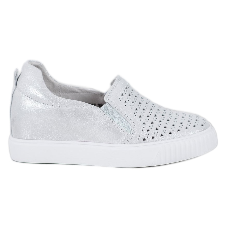 Filippo Nahkatossut kiilassa harmaa