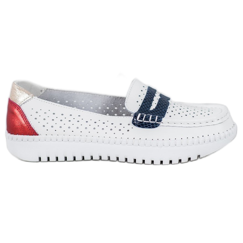 Filippo Mukavat nahkaiset Loaferit valkoinen