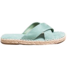 SHELOVET Mukavat mokkanahkatossut vihreä