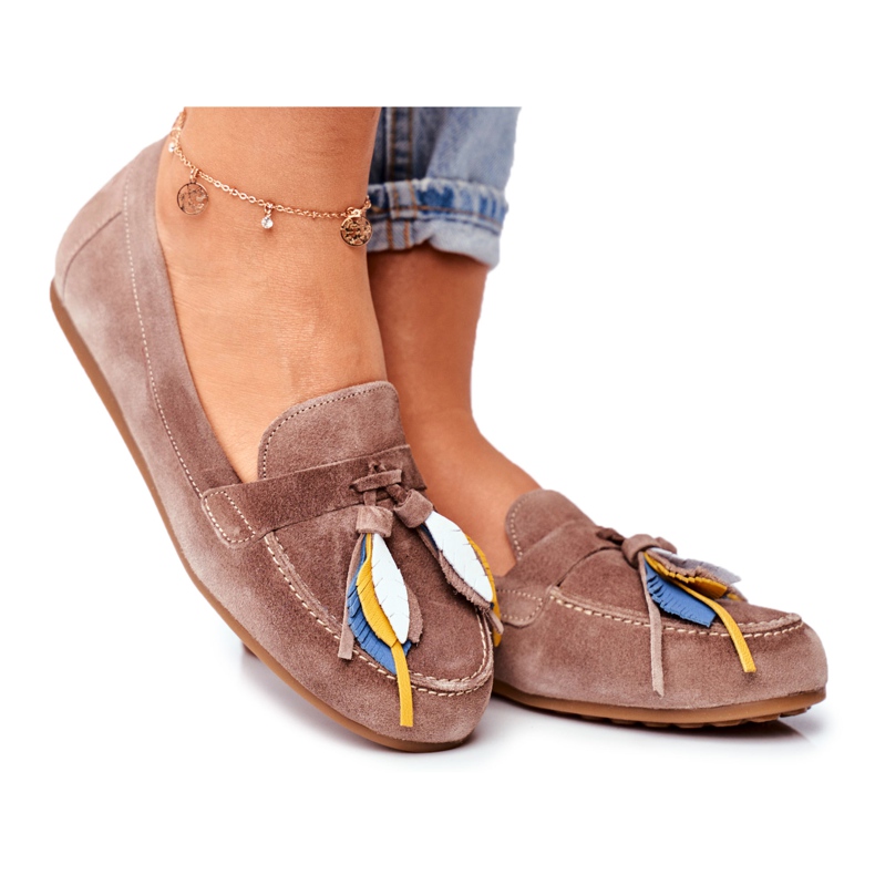 Naisten Loaferit Maciejka Nahka Beige 04494-04 / 00-5