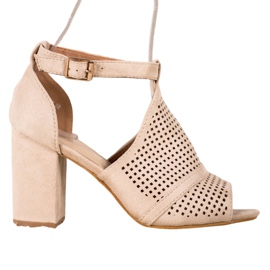 Small Swan Tyylikkäät Openwork -sandaalit beige