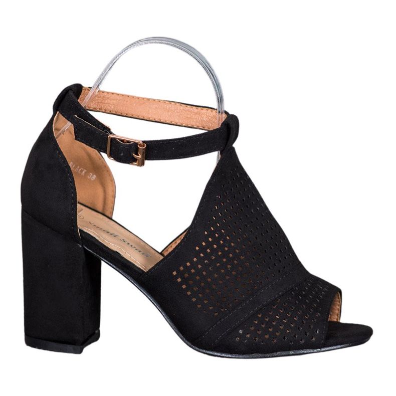 Small Swan Tyylikkäät Openwork -sandaalit musta