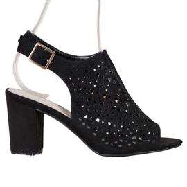 Goodin Avoimet sandaalit mokkanahalla musta