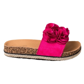 Mukavat tossut kukilla VINCEZA vaaleanpunainen