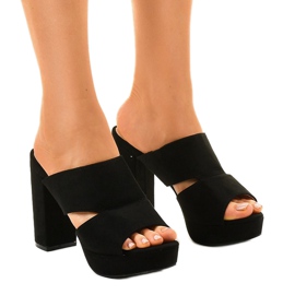 Mustat mokkanahkakengät 9R55