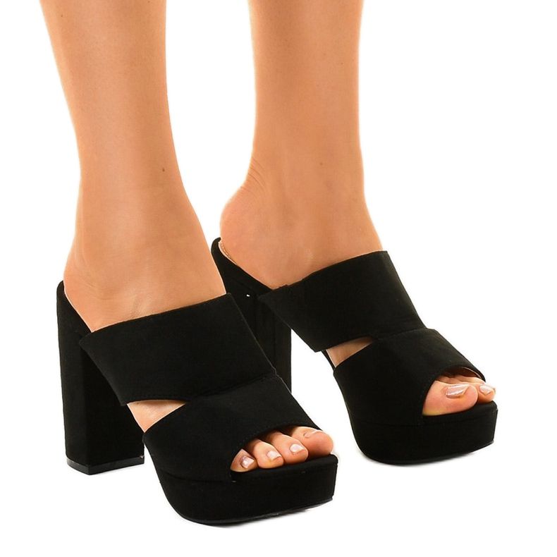 Mustat mokkanahkakengät 9R55