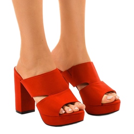 Punainen mokkanahka korkokengät 9R55