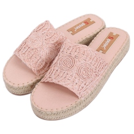 T353P Vaaleanpunaiset espadrilles -tossut vaaleanpunainen