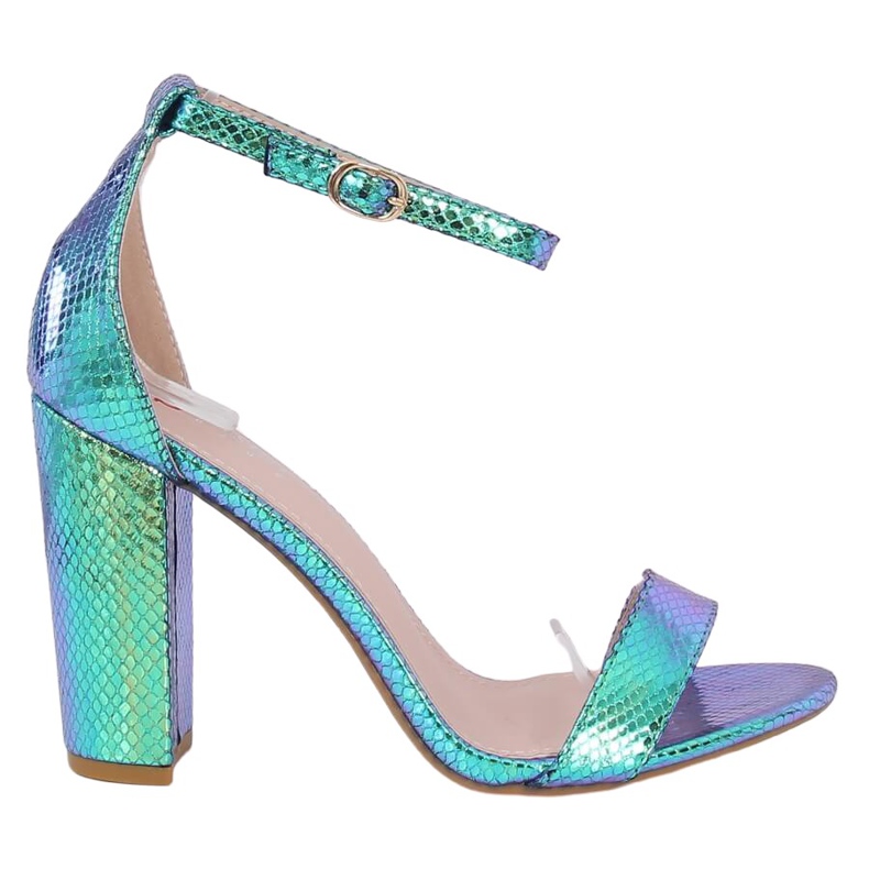 Holografiset korkokengät TU135P Vihreä sininen