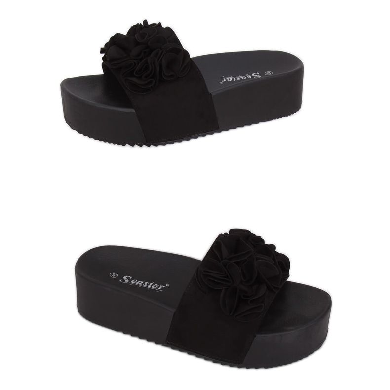 Musta CK148P Mustat korkeat pohjatossut