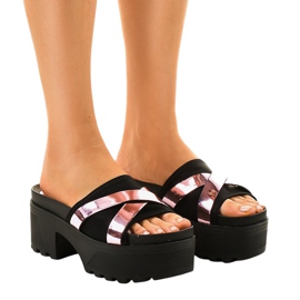 Mustat korkokengät CL-3A309-20