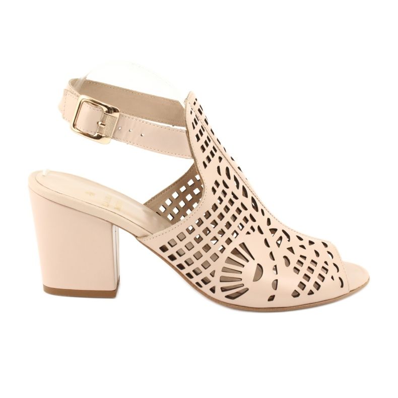 Sandaalit baarissa Laura Messi 1924 Nahka Beige Montoro vaaleanpunainen
