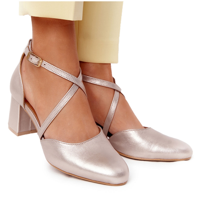 Naisten Avokkaat Maciejka Leather Golden 04070-25 kultainen