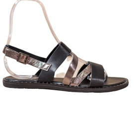 Goodin Mukavat Eco -nahka -sandaalit musta