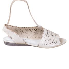 Goodin Kiiltävät hopeiset sandaalit harmaa