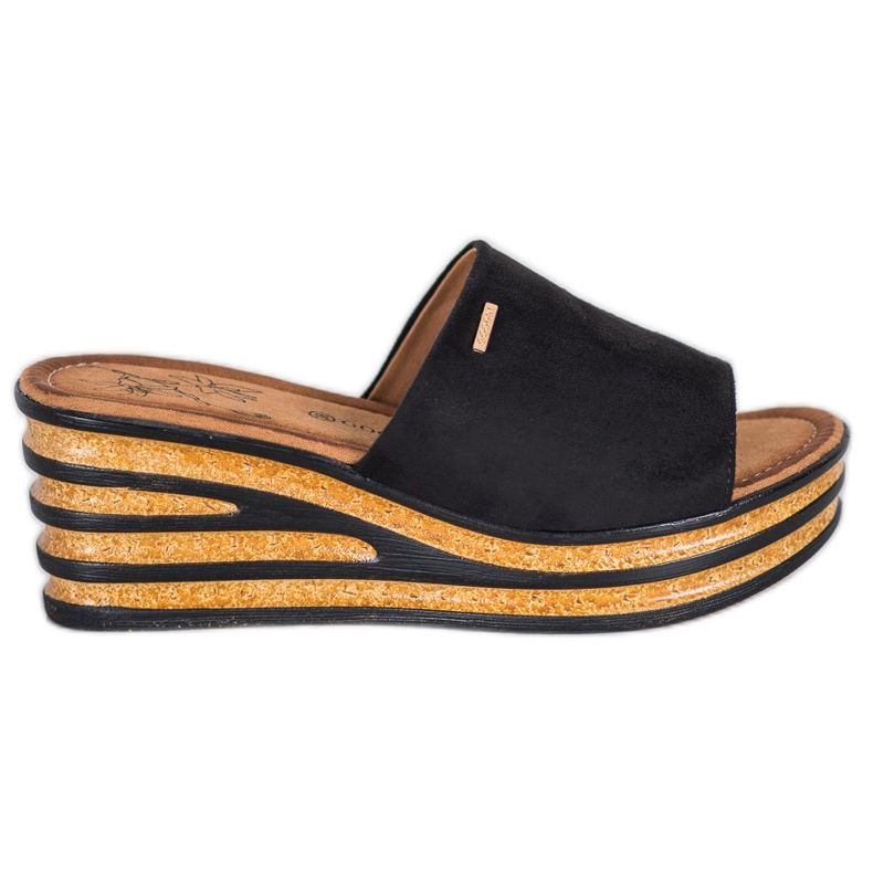 Goodin Tyylikkäät kiilatossut musta