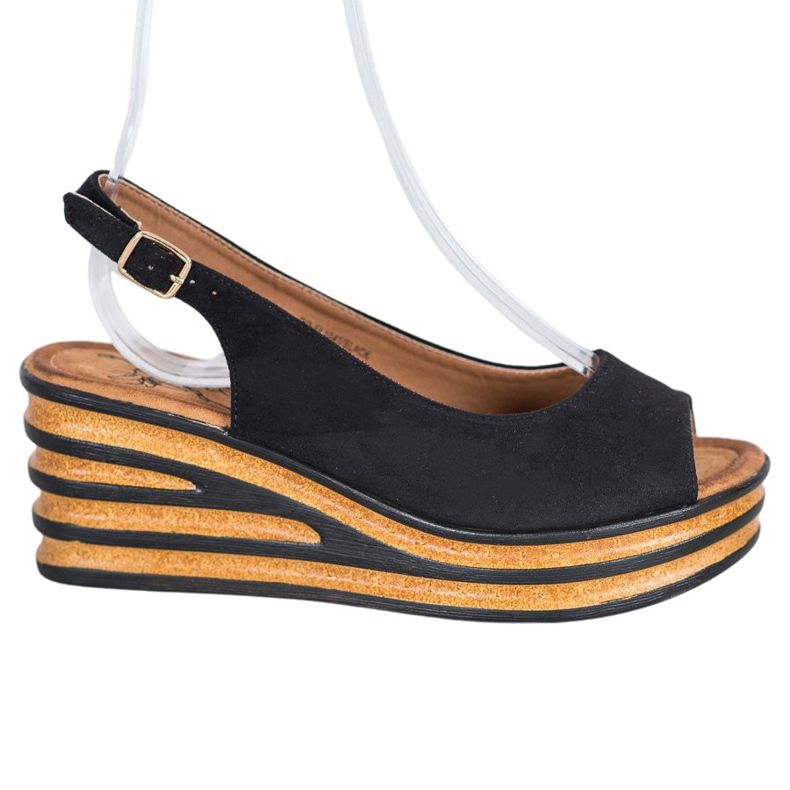 Goodin Kevyet mokkanahkaiset sandaalit musta