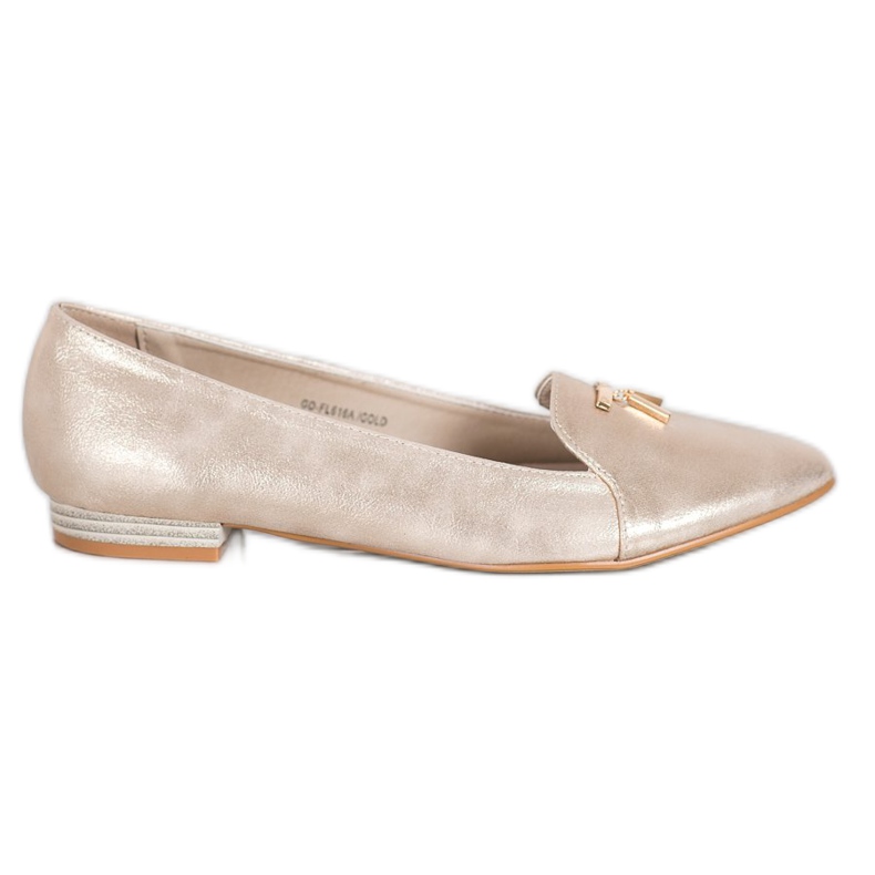 Goodin Kiiltävät kultaiset ballerinat kultainen