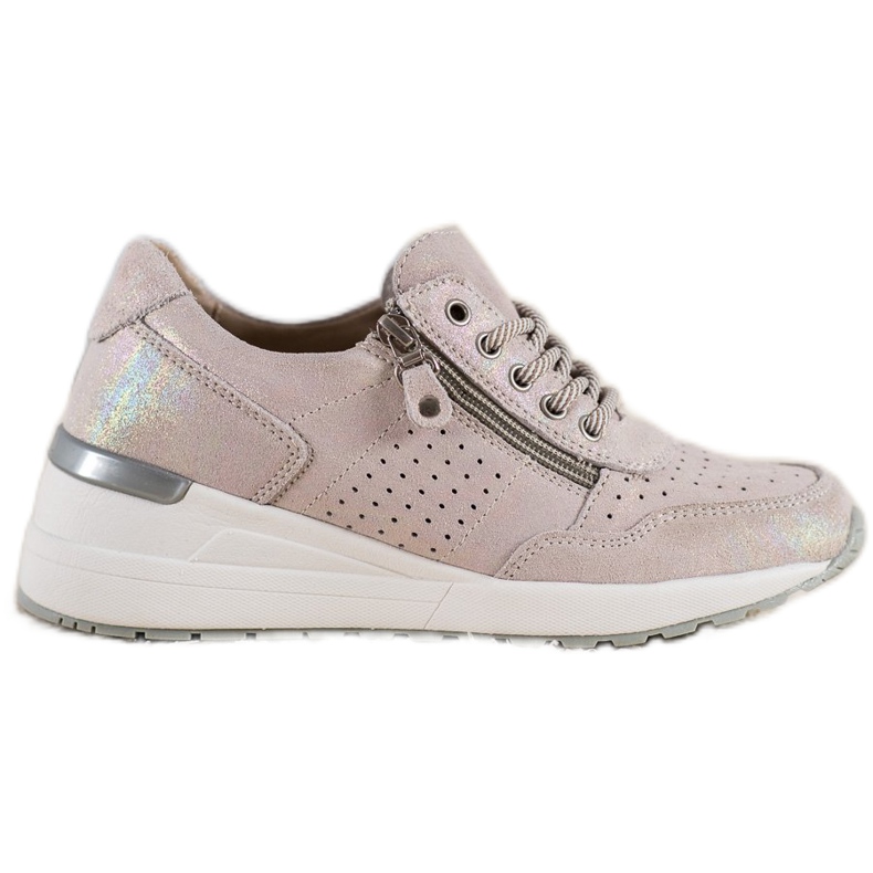 Nahkaiset lenkkarit VINCEZA -vetoketjulla ruskea