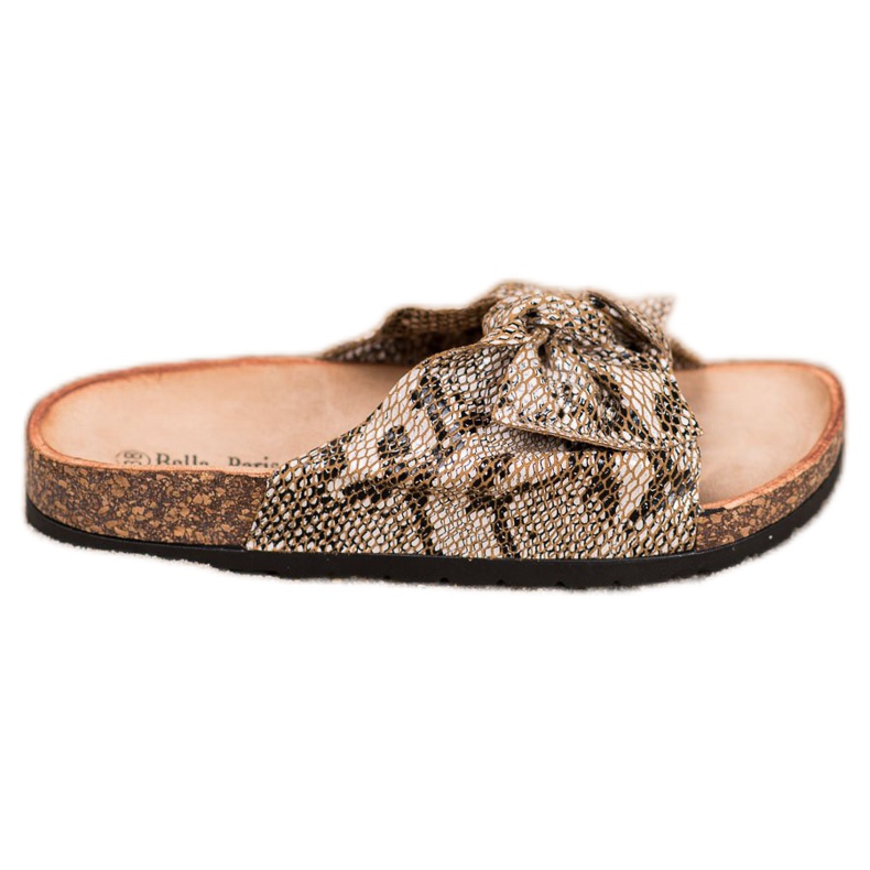 Bella Paris Snake Print -tossut beige