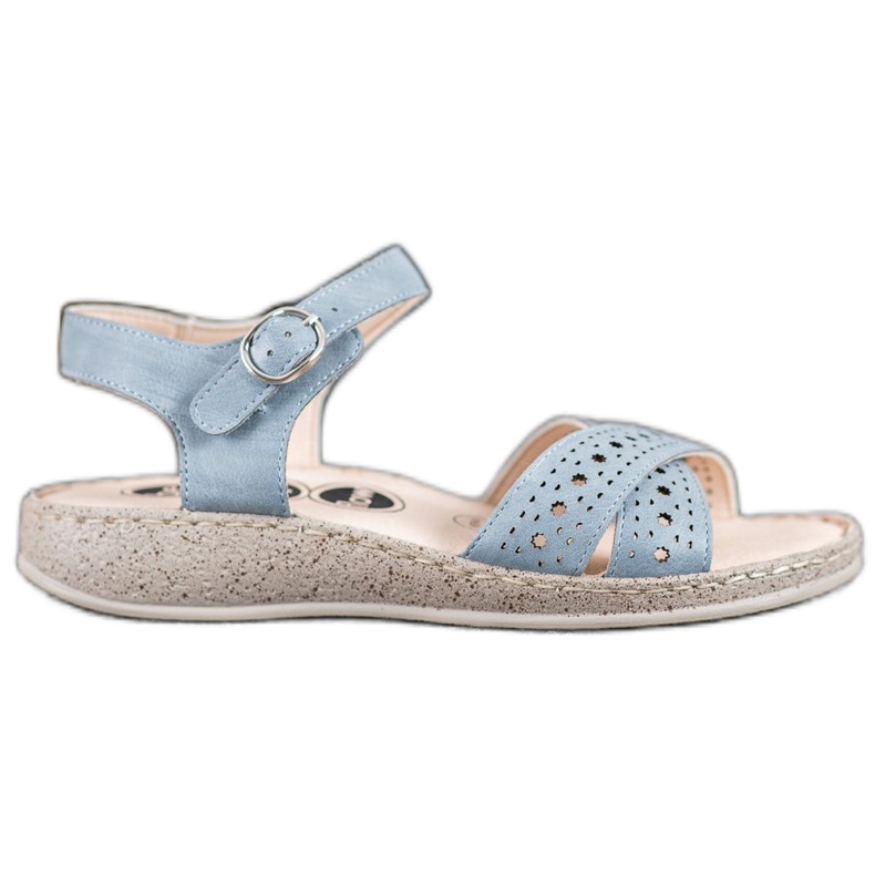 SHELOVET Kevyet sandaalit alustalla sininen