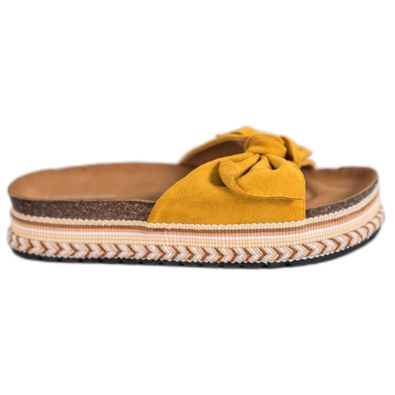 SHELOVET Muodikkaat tossut alustalla keltainen