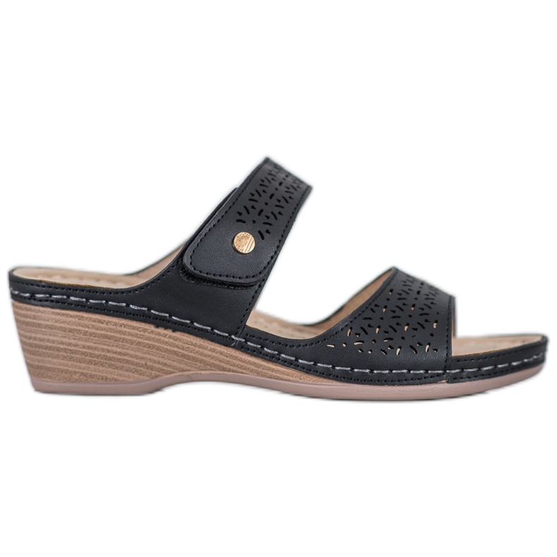 SHELOVET Kevyet tarranauhatossut musta