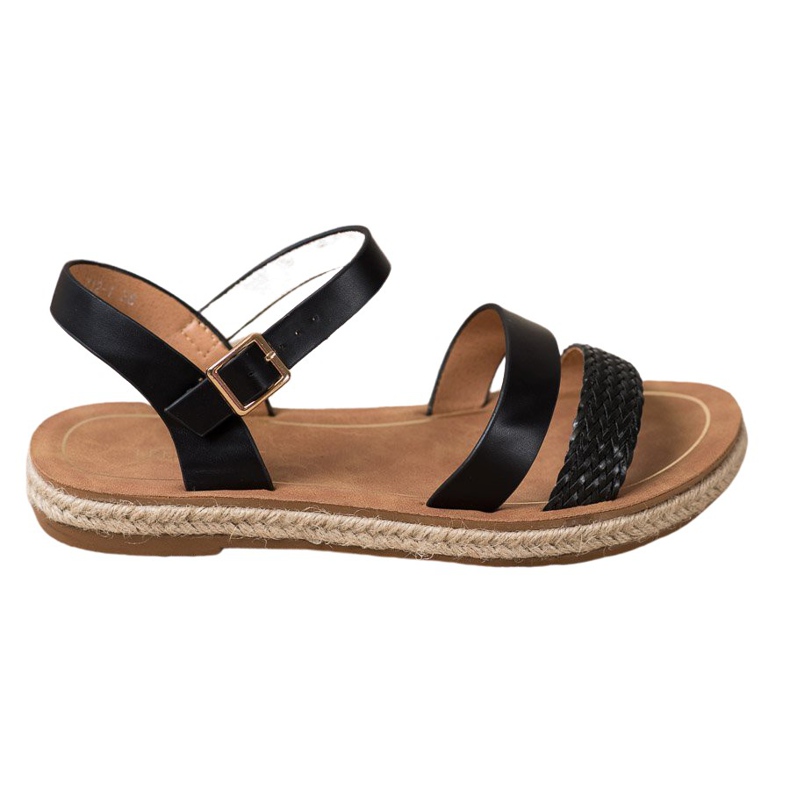 SHELOVET Punotut Eco Nahka Sandaalit musta