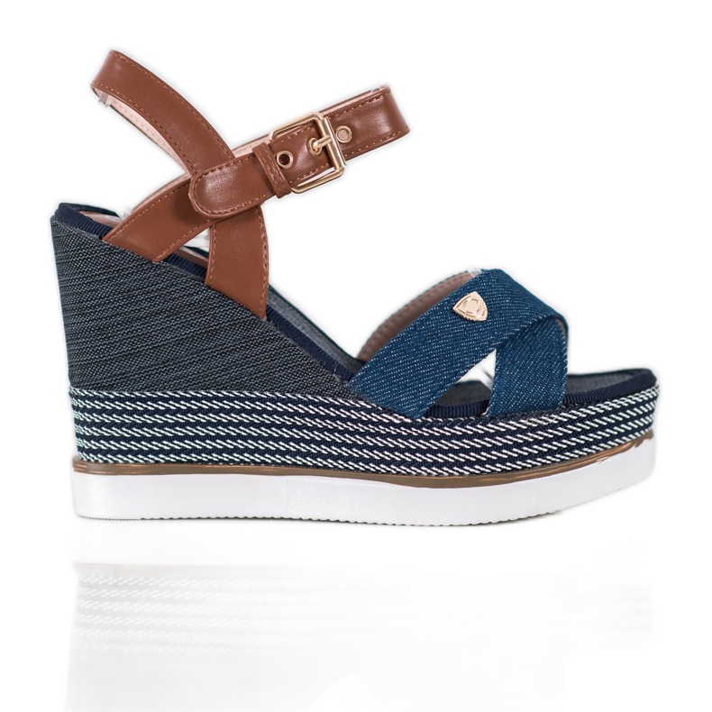 SHELOVET Wedge sandaalit sininen