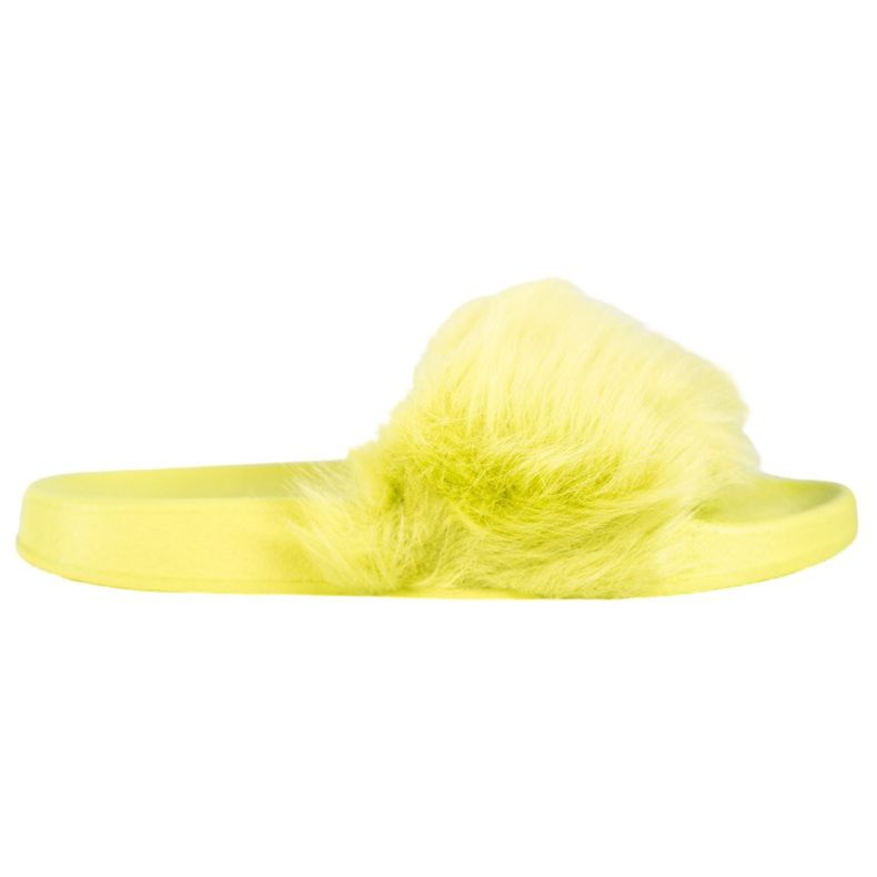 SHELOVET Kumiset tohvelit turkiksella monivärinen vihreä