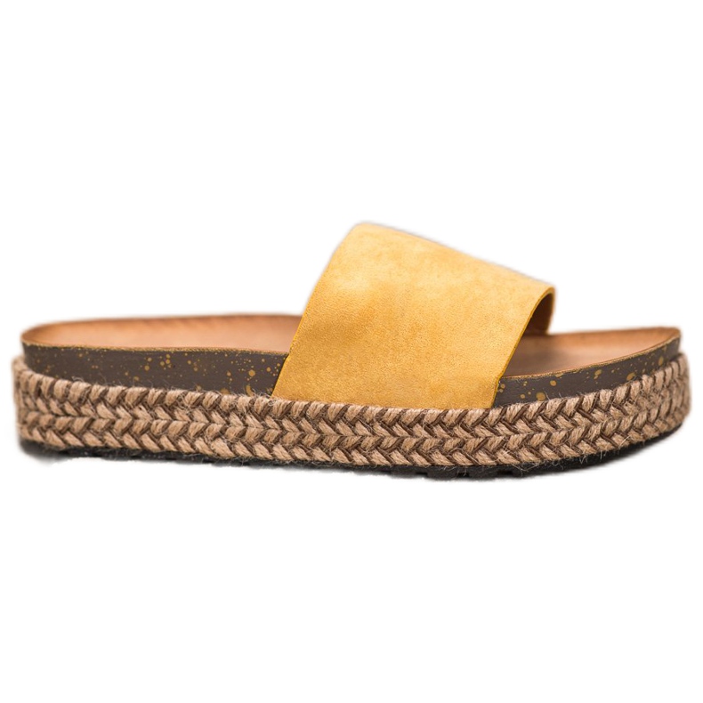 Comer Rento tossut alustalla keltainen