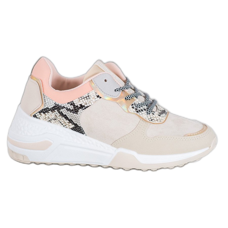 SHELOVET Snake Print Tennarit ruskea