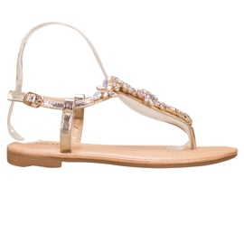 Small Swan Tyylikkäät sandaalit, joissa on kuutio zirkonia keltainen Small Swan Tyylikkäät sandaalit, joissa on kuutio zirkonia keltainen