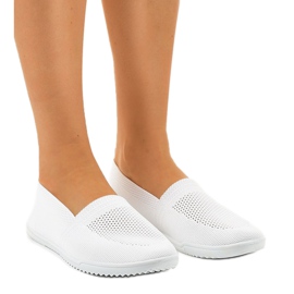 Valkoiset GF-HJS13-5 lycra slip-on lenkkarit valkoinen
