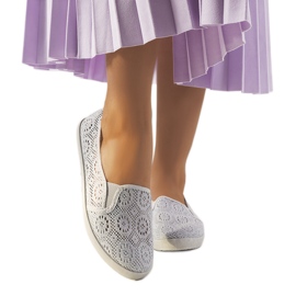 HJ1709 Harmaat Openwork Slip-On lenkkarit HJ1709 Harmaat Openwork Slip-On lenkkarit