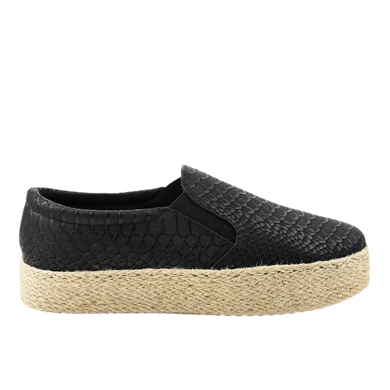 Musta liukuva espadrilli 6140